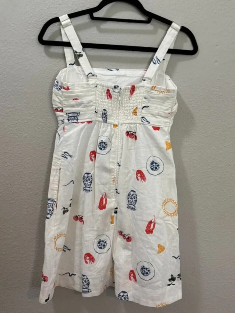Abercrombie & Fitch Linen Blend Coastal Print Emerson Skort Dress Sz Small Tall - Picture 4 of 10